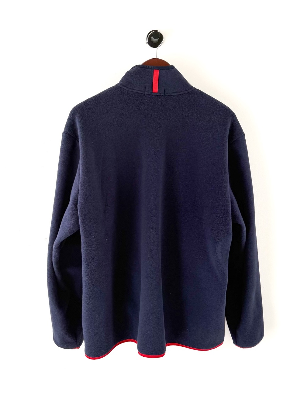 New Polo Ralph Lauren Fleece Pullover Quarter Button Up Navy Mens L - Picture 5 of 12